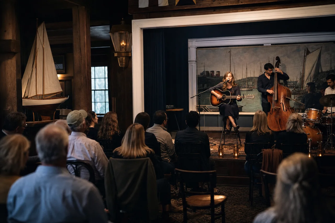 Intimate live vocal performance in Sag Harbor